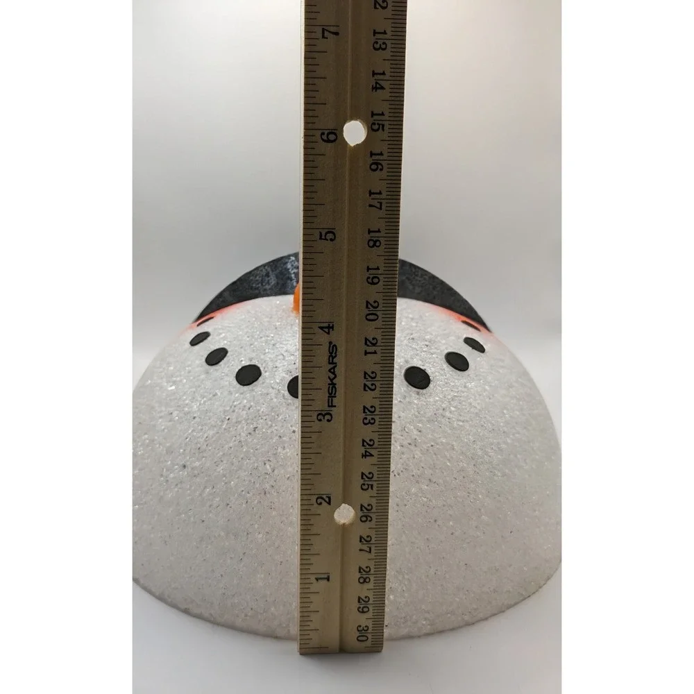 Melted Jelly Plastic Popcorn Snowman Outdoor Light Cover Porch Light‎ Lot Of 2